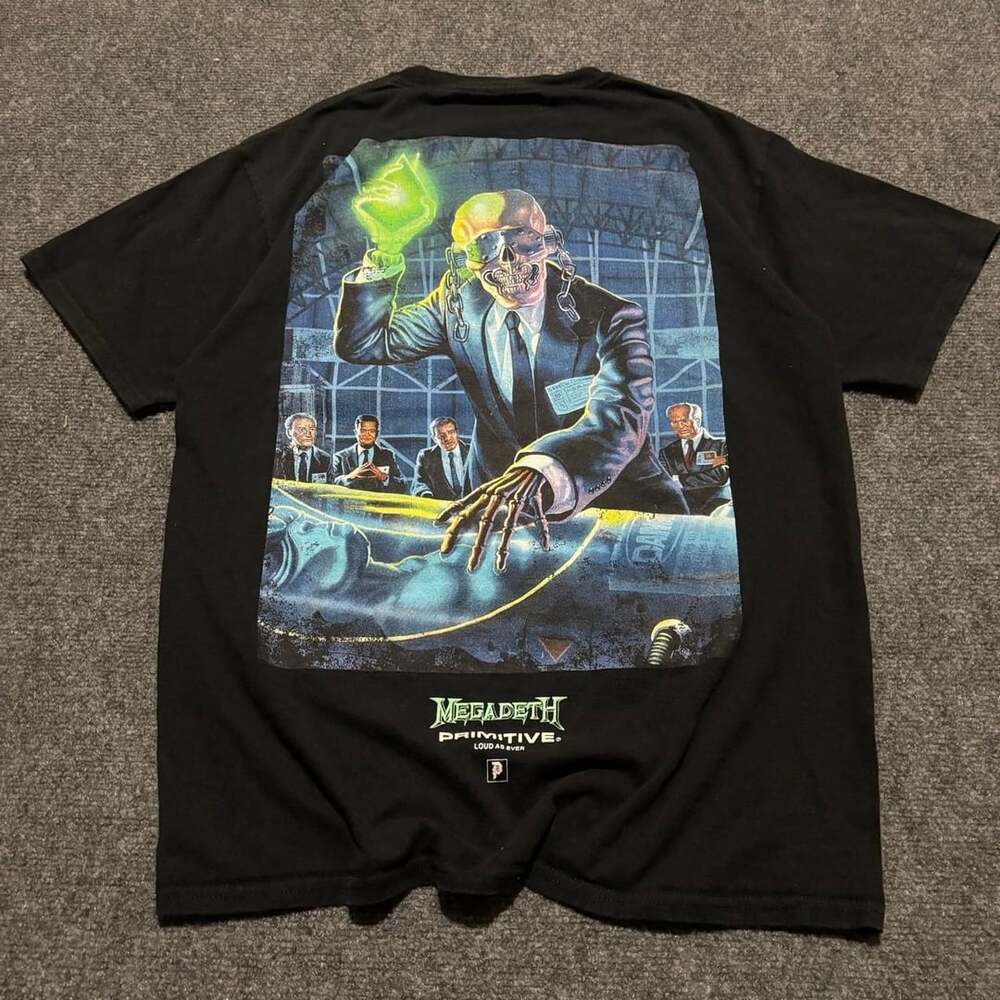 Primitive x Megadeth T-Shirt Size M Black Graphic Band Tee